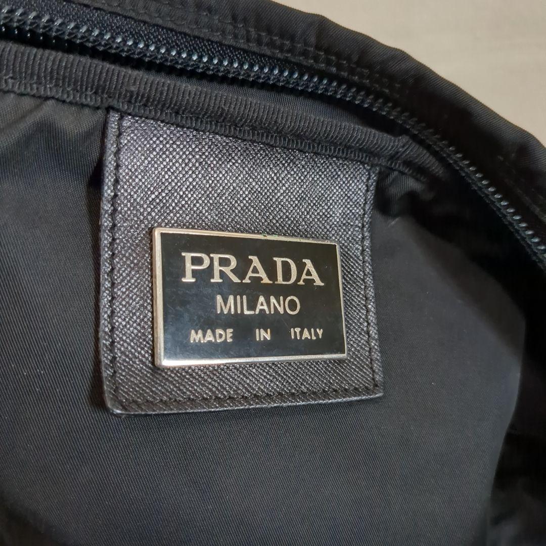 PRADA ボストンバッグ ダブルジップ ブラック テスートナイロン 三角ロゴ