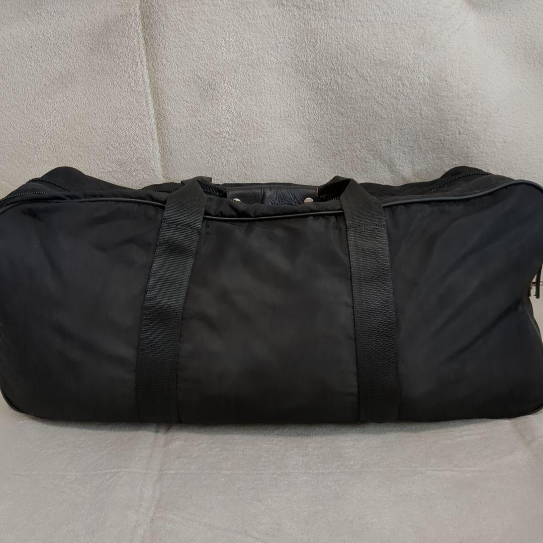 PRADA ボストンバッグ ダブルジップ ブラック テスートナイロン 三角ロゴ