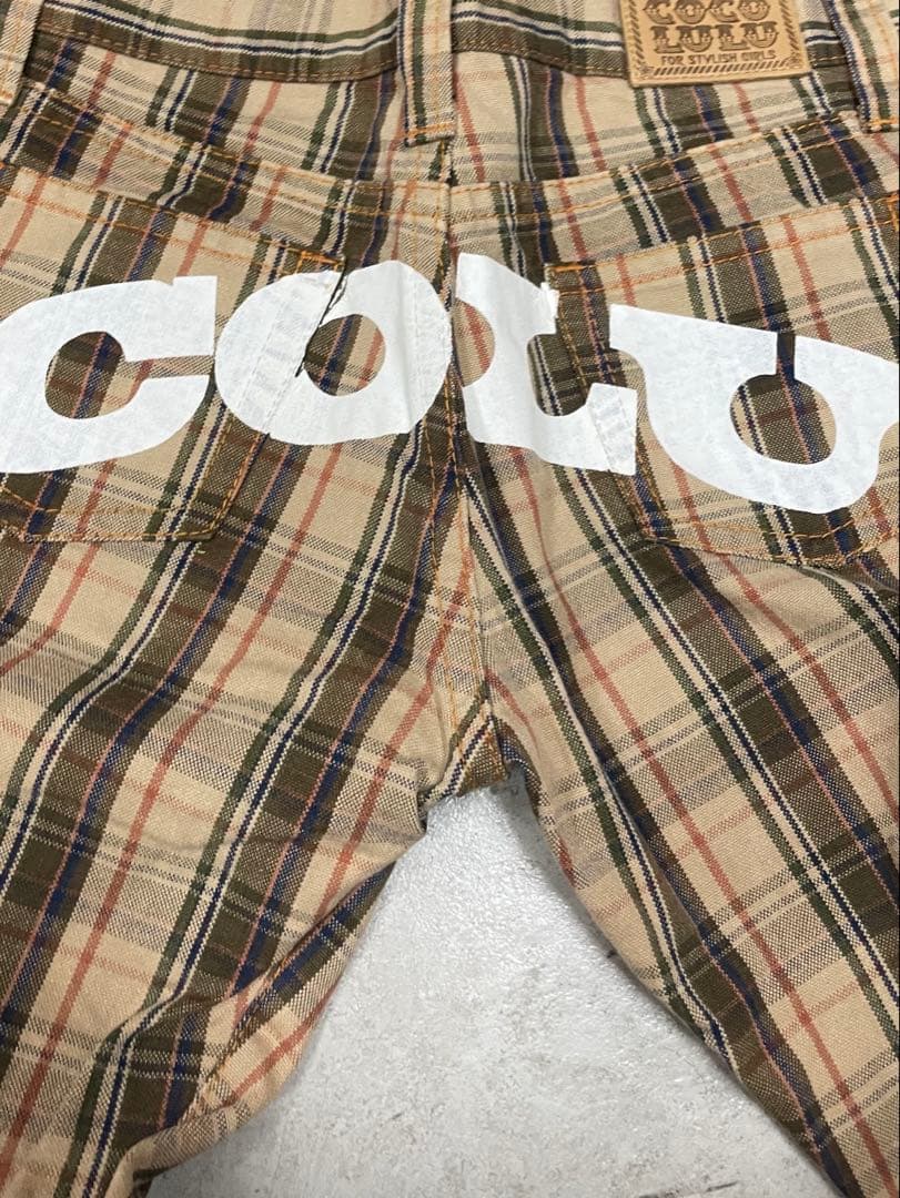 00s COCOLULU ココルル　デニム　チェックパンツ　y2k 平成　日本製