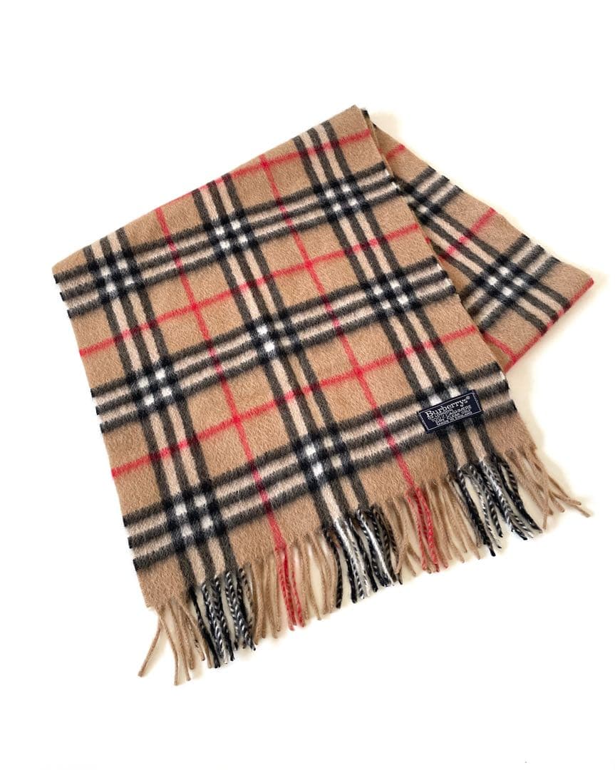 美品 バーバリー カシミア100% マフラー BURBERRY 男女兼用