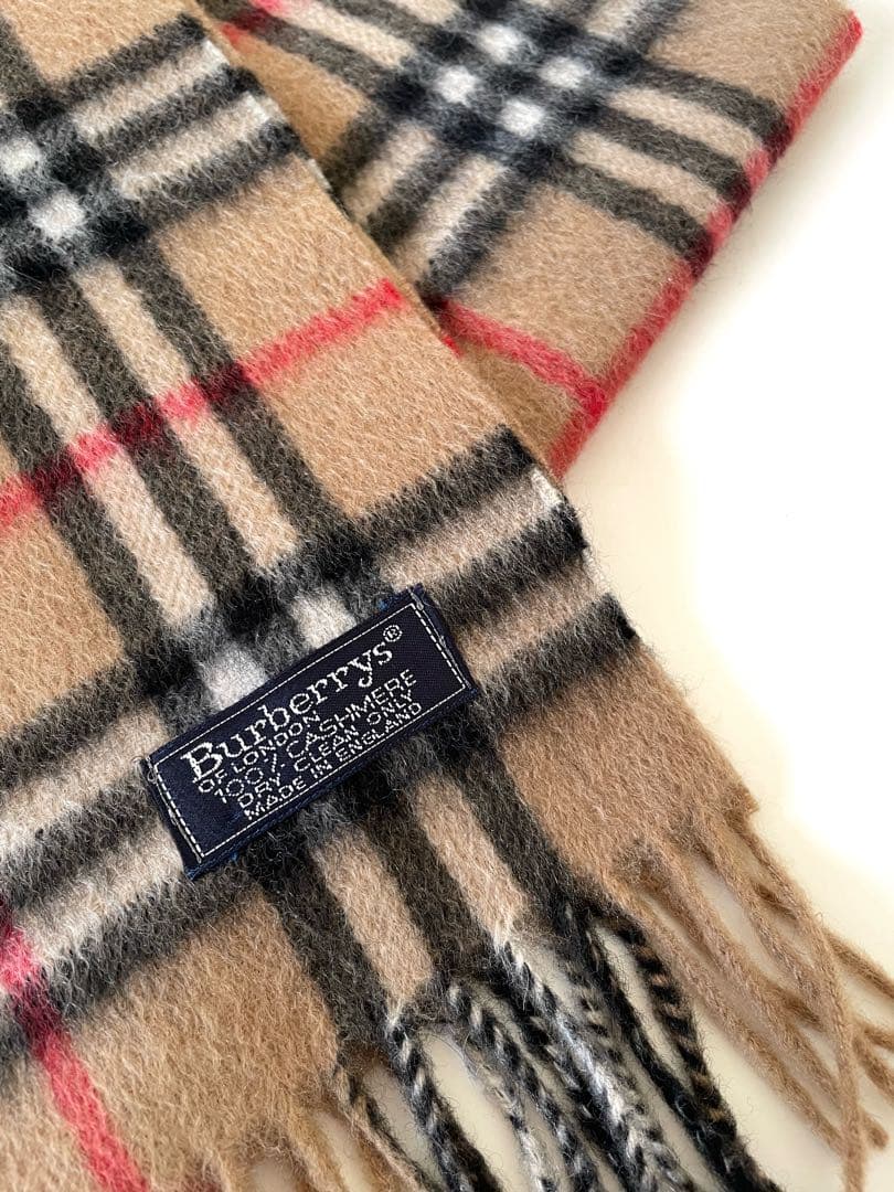 美品 バーバリー カシミア100% マフラー BURBERRY 男女兼用