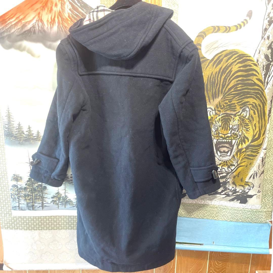 BURBERRY LONDON ダッフルコートBLACK ノバチェック柄