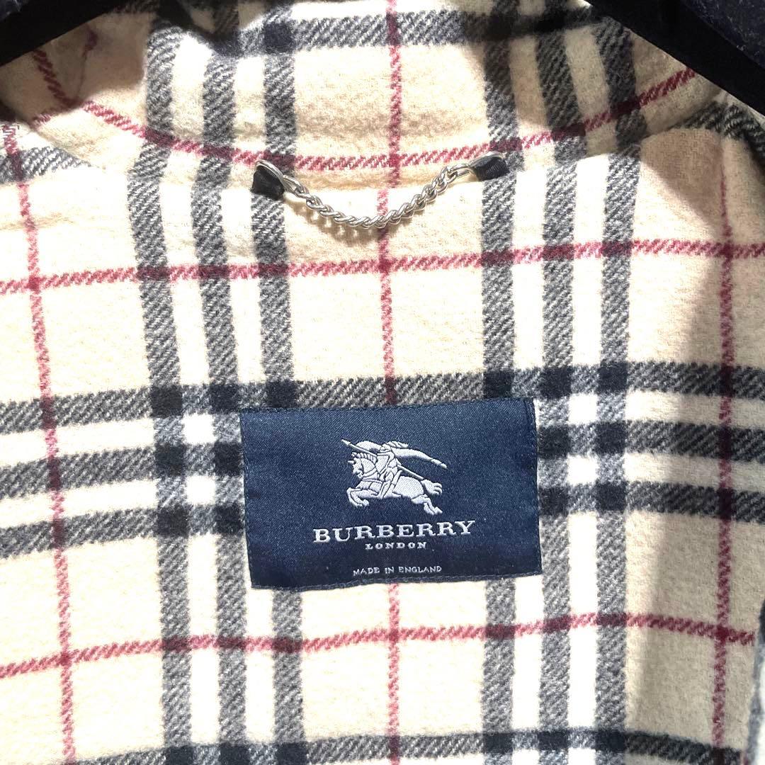 BURBERRY LONDON ダッフルコートBLACK ノバチェック柄