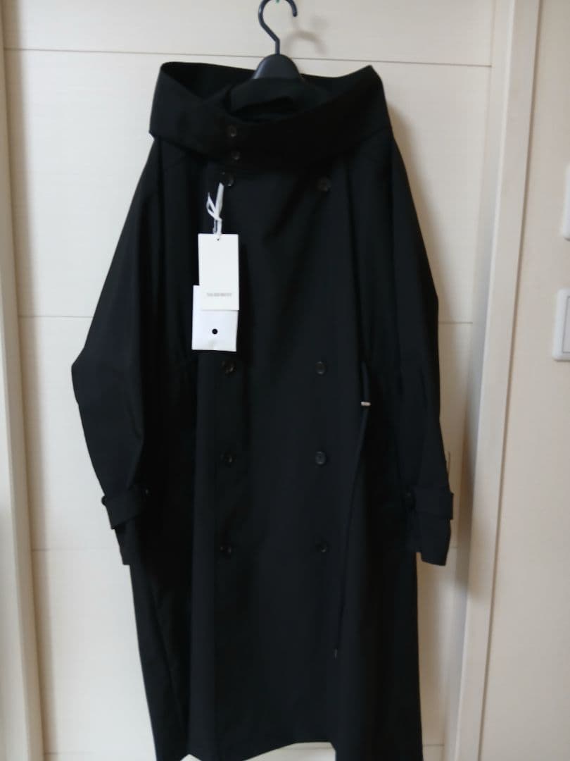 新品未使用　タグ付き　VACHEMENT 黒タフタロングトレンチコート