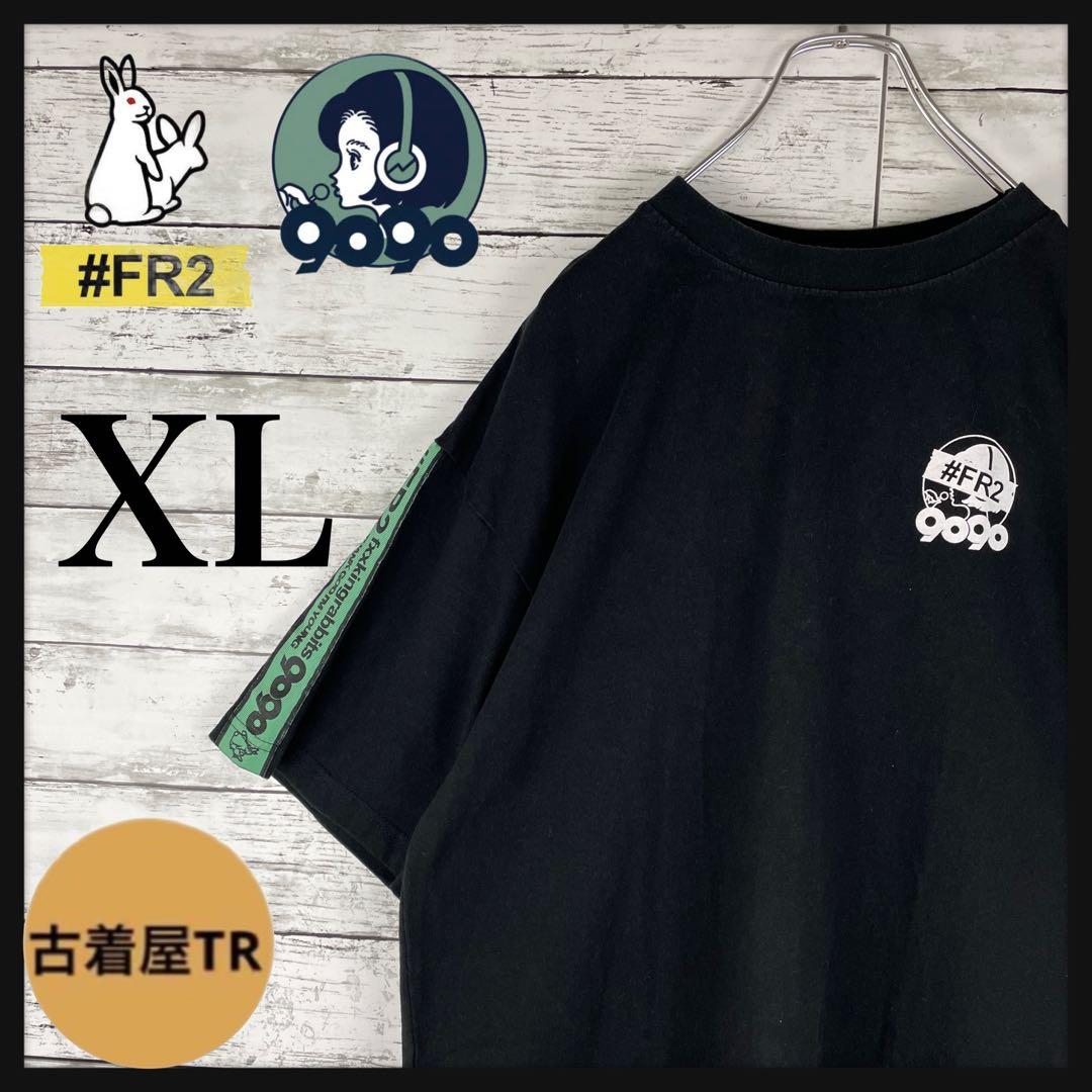 【希少XLサイズ】FR2×9090コラボ☆サイドライン テープ 即完売 Tシャツ