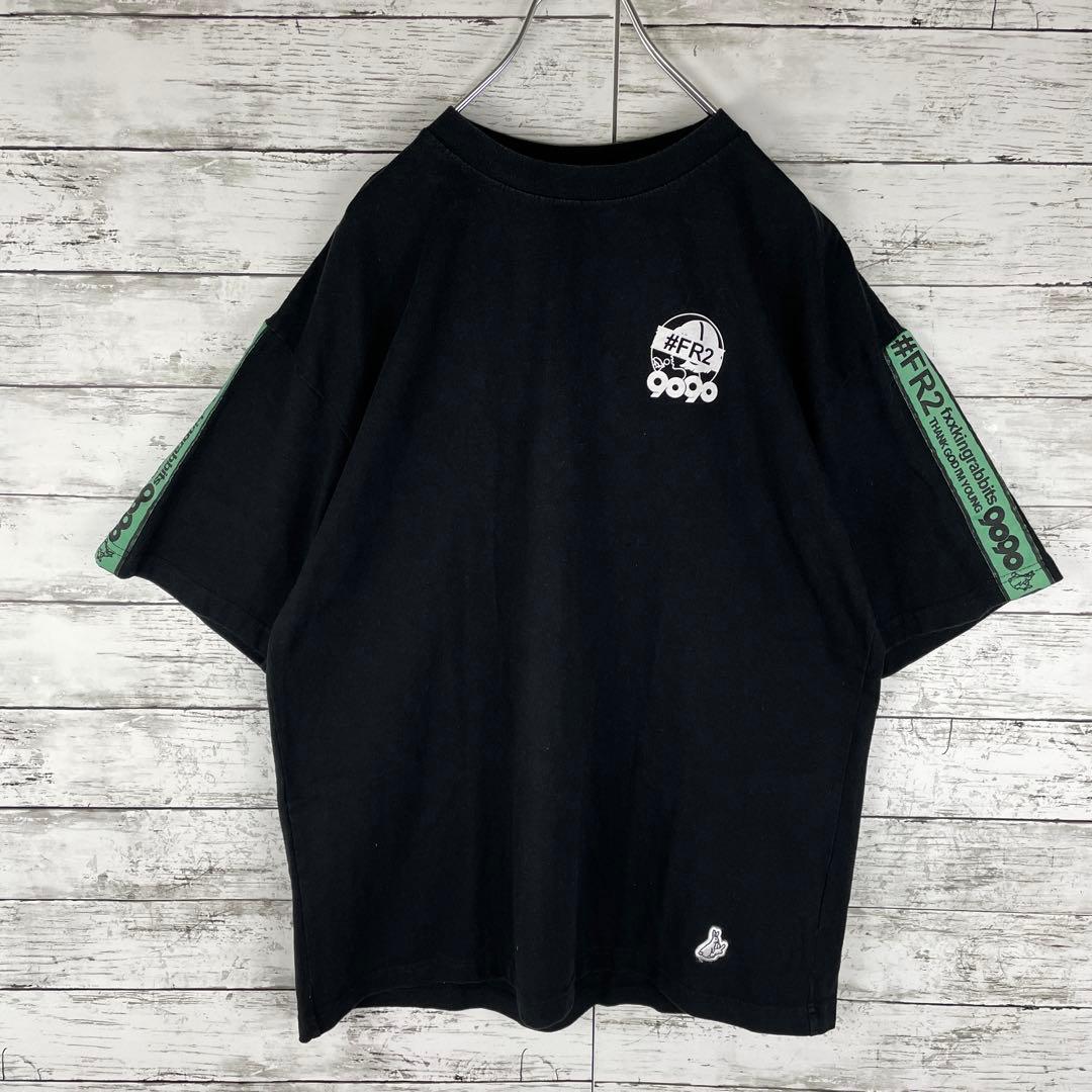 【希少XLサイズ】FR2×9090コラボ☆サイドライン テープ 即完売 Tシャツ