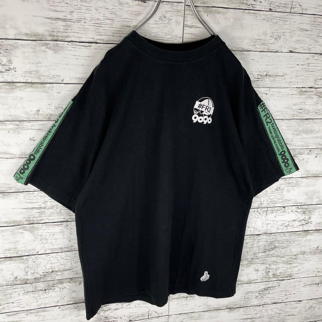【希少XLサイズ】FR2×9090コラボ☆サイドライン テープ 即完売 Tシャツ