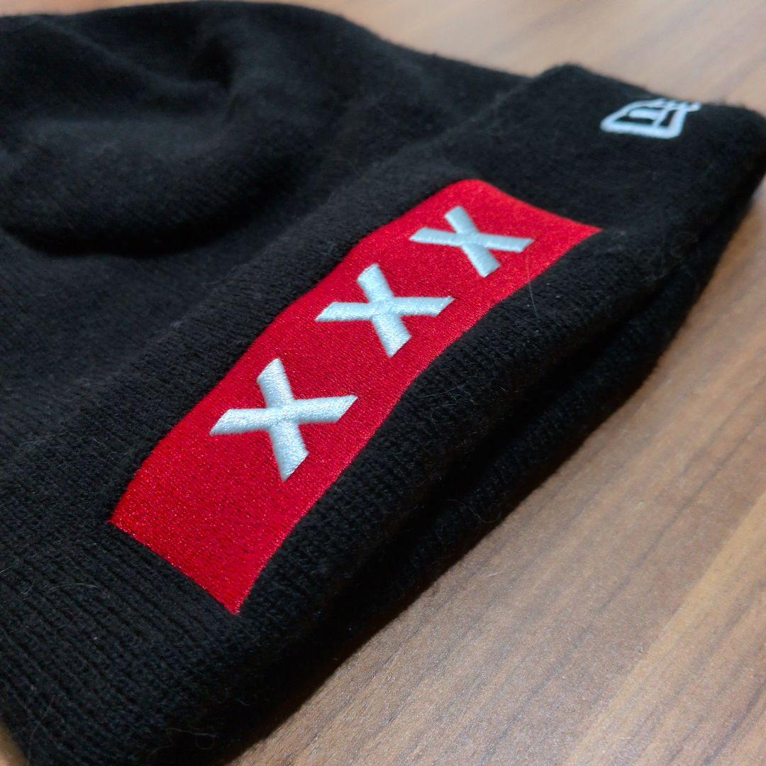 ゴッドセレクションニット帽 黒 XXX刺繍