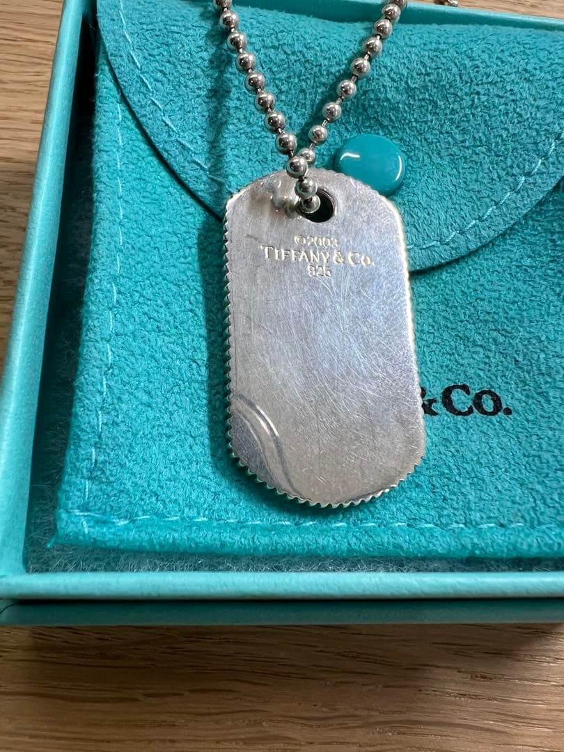 【美品】Tiffany & Co. ドッグタグネックレス