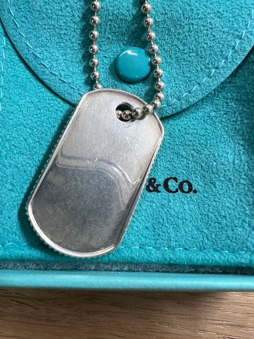 【美品】Tiffany & Co. ドッグタグネックレス