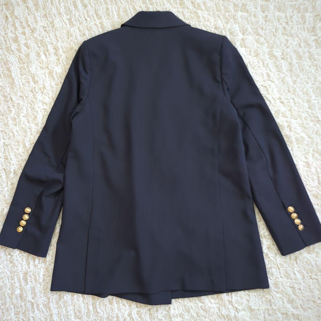 【美品】カデュネ　CADUNE　ライトテーラージャケット　ネイビー　金釦　ダブル