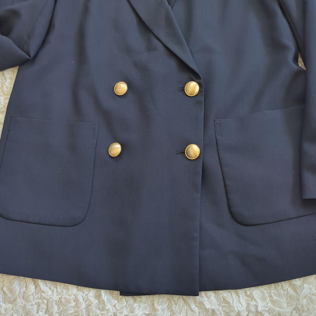 【美品】カデュネ　CADUNE　ライトテーラージャケット　ネイビー　金釦　ダブル
