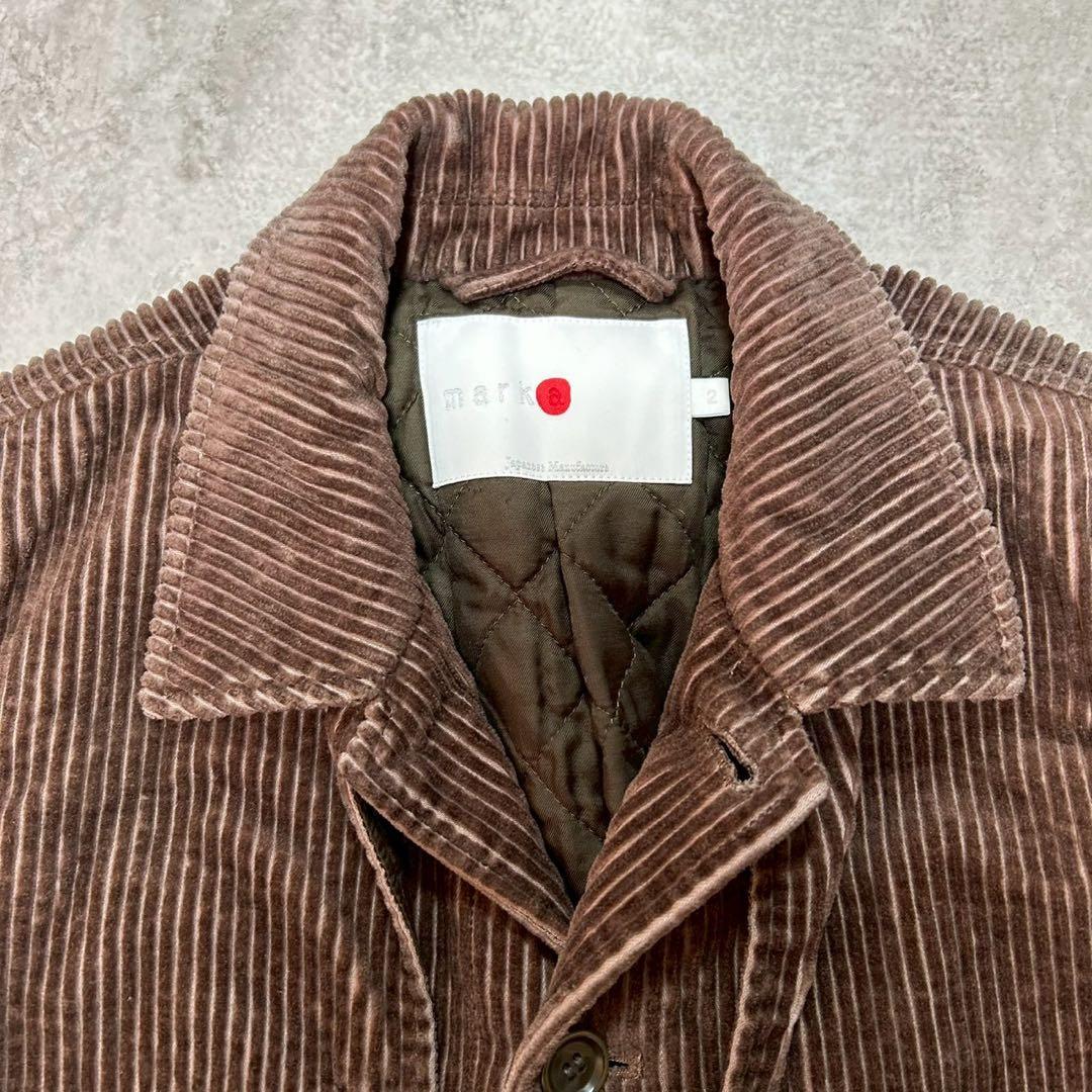 marka コーデュロイ ブルゾン ブラウン キルティング マーカ
