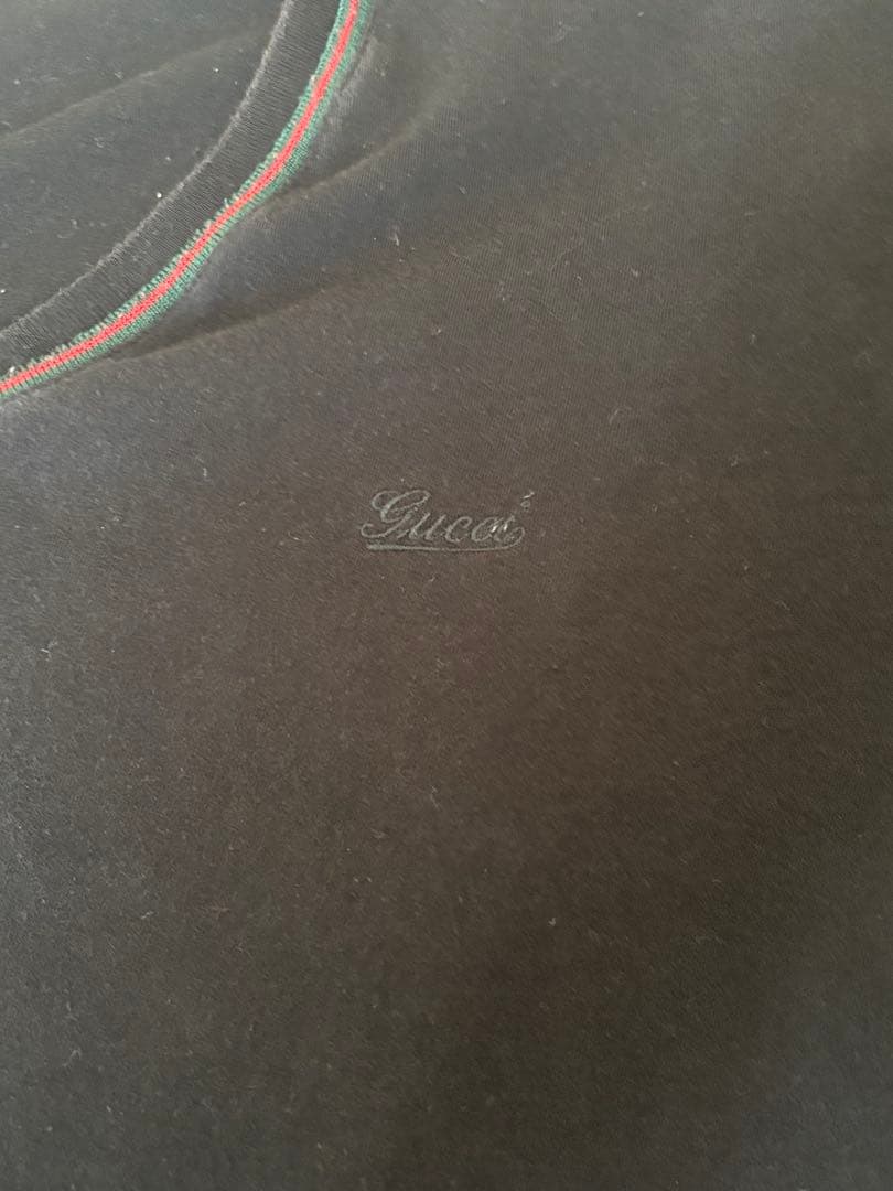 【超希少・XL】GUCCI シェリーライン VネックTシャツ ロゴ刺繍