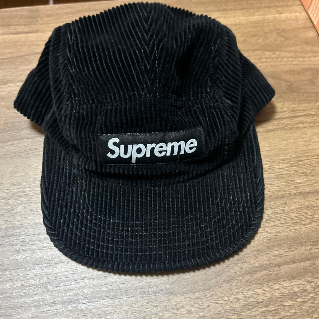 ほぼ新品 Supreme Corduroy Camp Cap ブラック 25aw