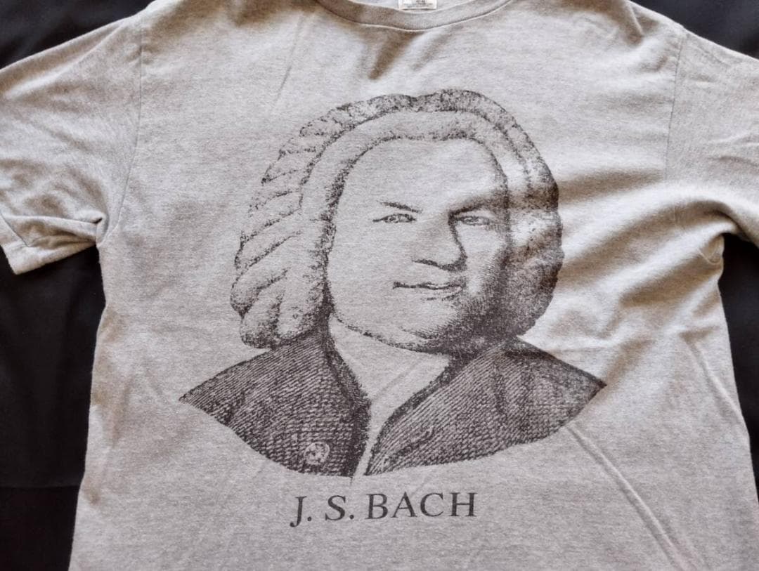 ウエアハウス　dubbleworks 音楽家バッハ J.S.Bach TシャツL