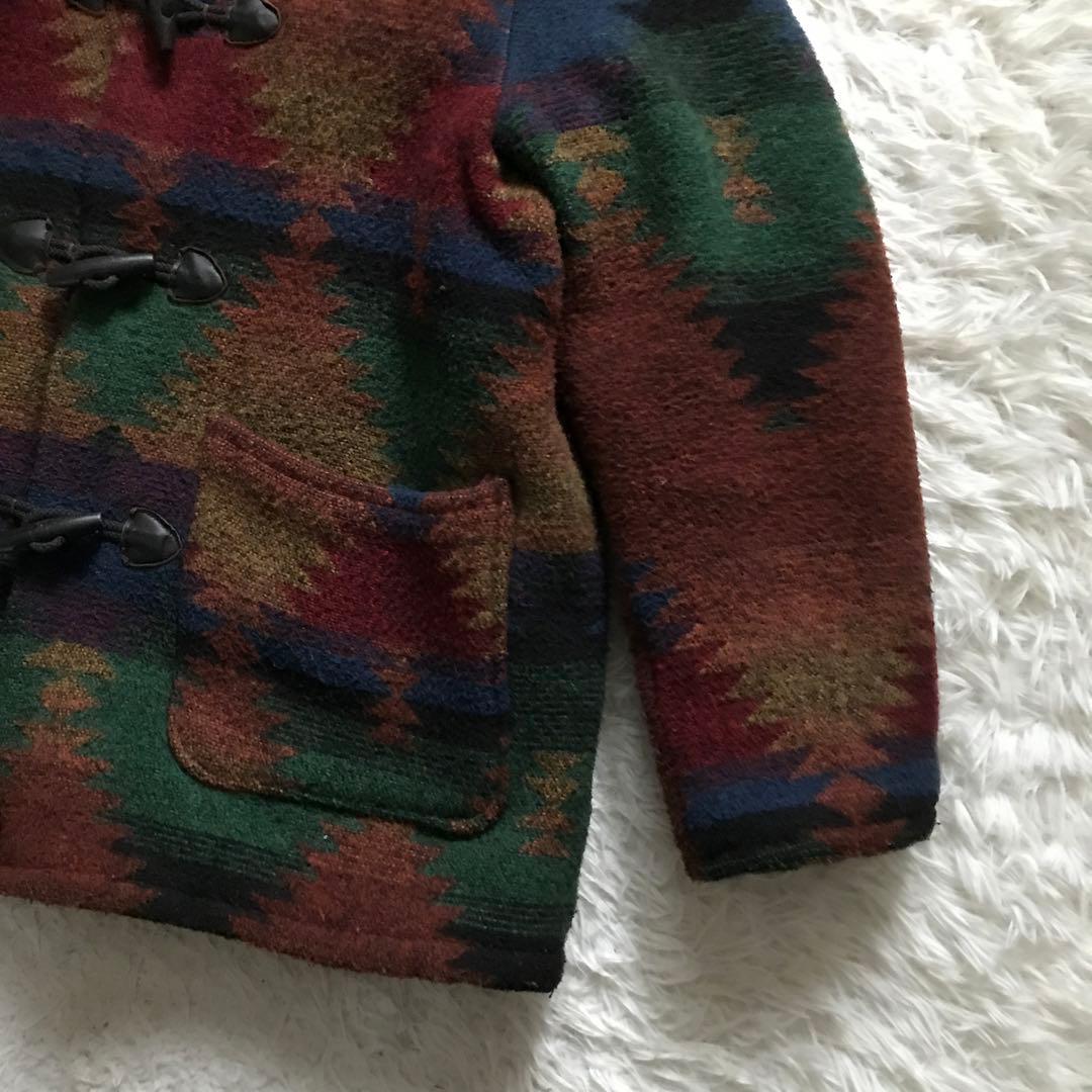 90s cal craft USA製　ネイティブ柄　メンズ　ダッフルコート　L