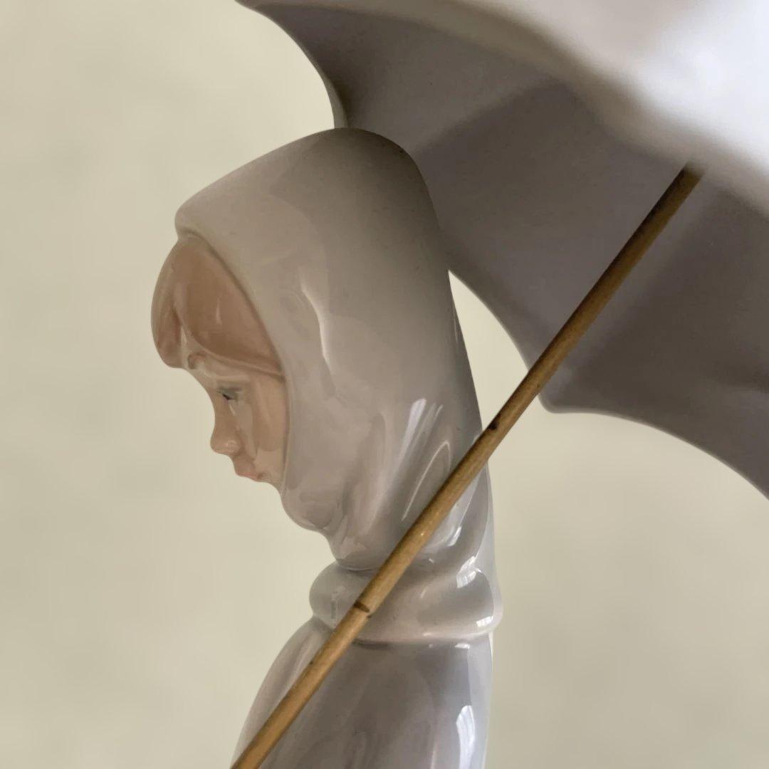 リヤドロ　LLADRO 傘を持つ少女とガチョウ