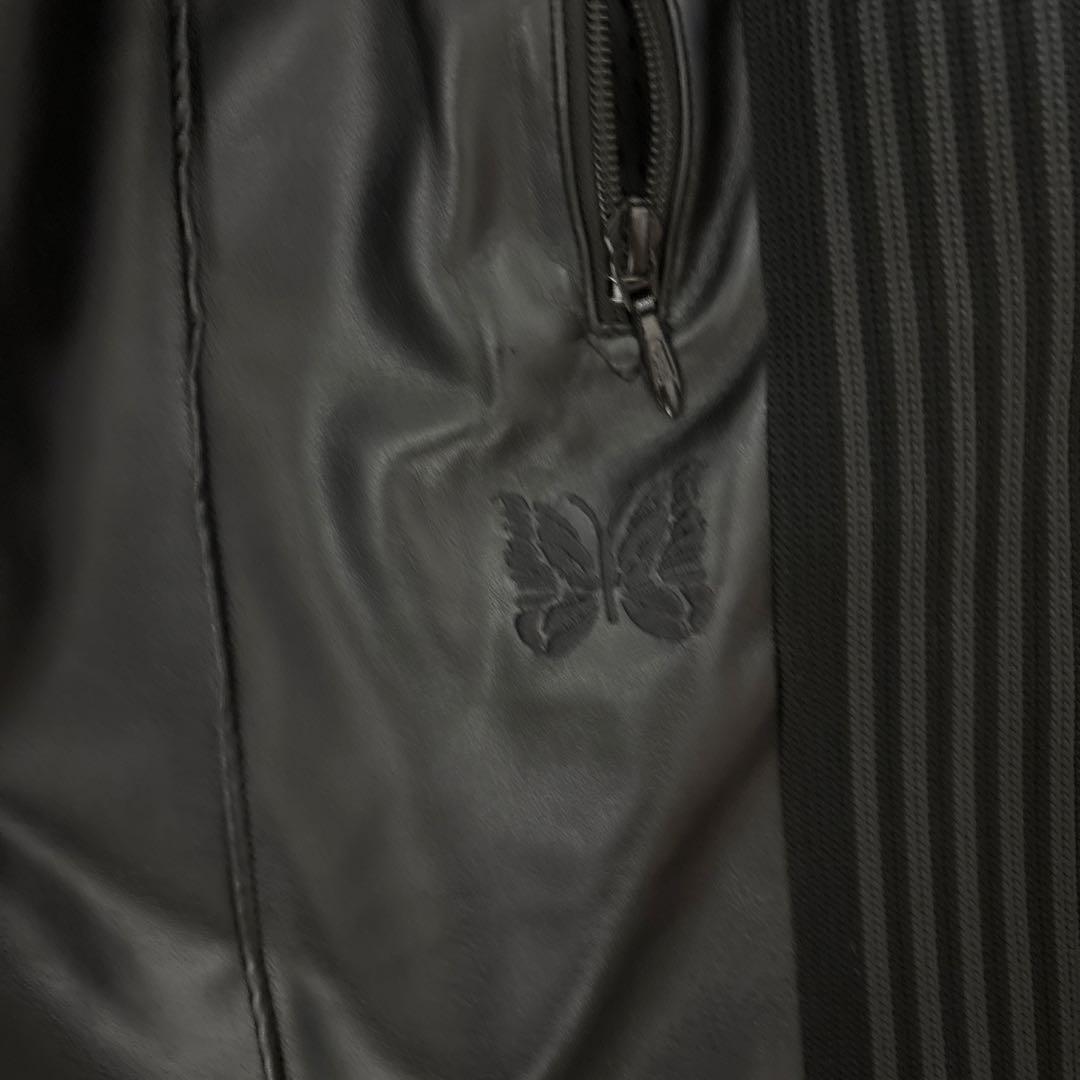 わ*様 合成皮革 ストレートパンツ 黒