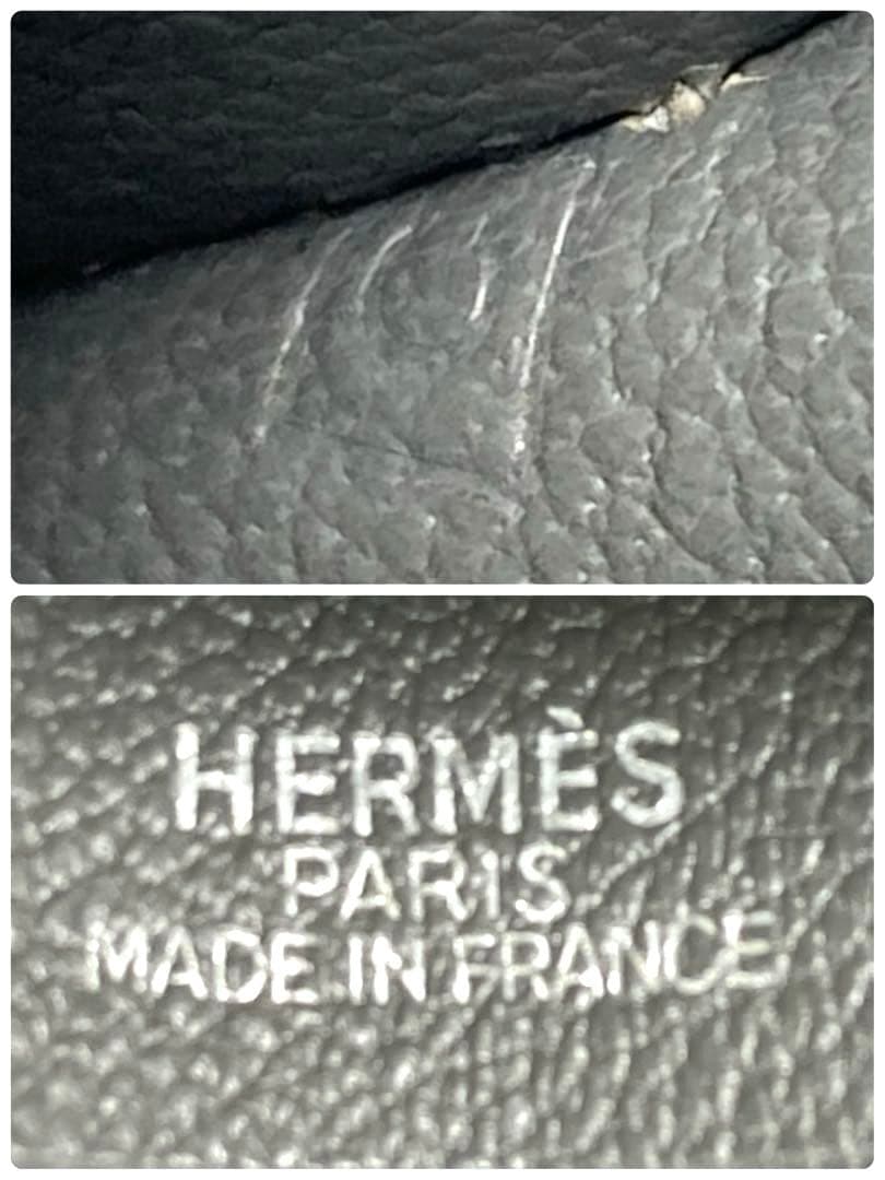 良品　HERMES エルメス　クロシェット　レザー　ネックレス　キーリング　箱付