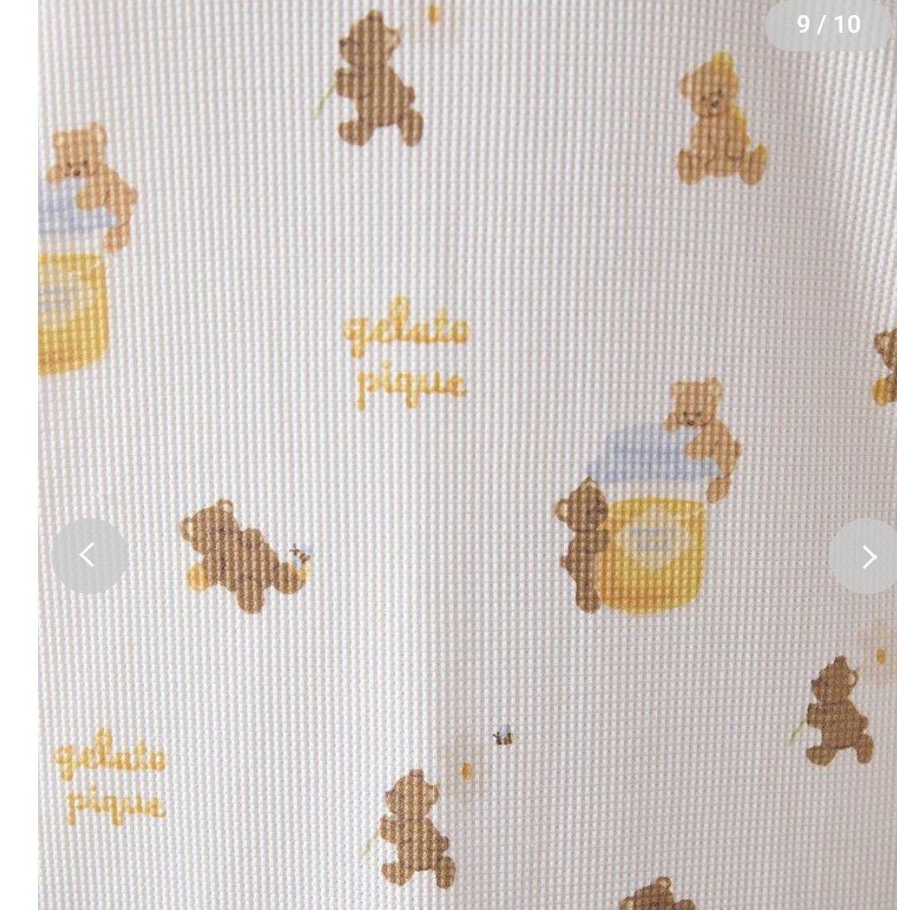 新品 gelato pique はちみつベア柄ワンピース ロング丈 タグ付き