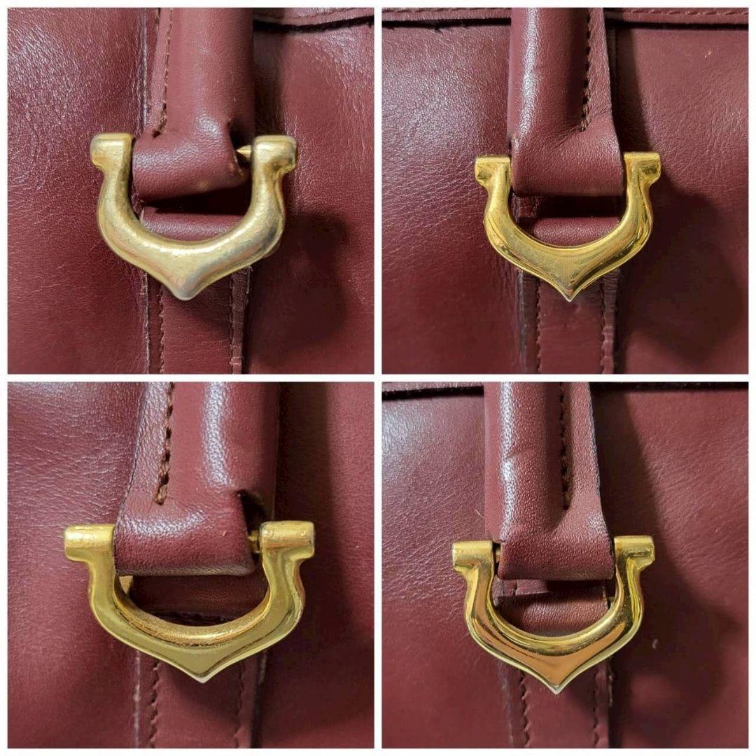 正規品　カルティエ　ミニボストンバッグ　マストライン　レザー　金具　南京錠　鍵