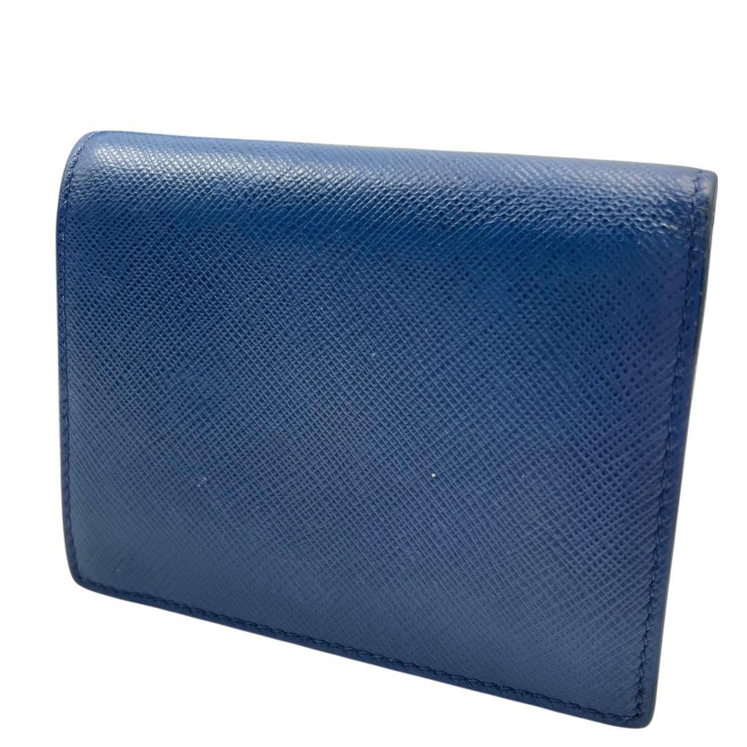 専用 PRADA ネイビー サフィアーノ レディース 折り財布 8053.