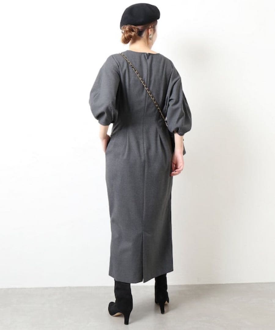 VERMEIL par iena ウエストシェイプパフスリーブワンピース36