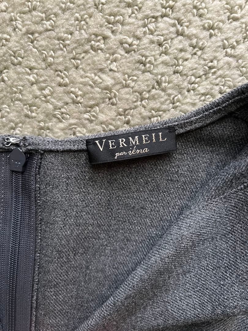 VERMEIL par iena ウエストシェイプパフスリーブワンピース36