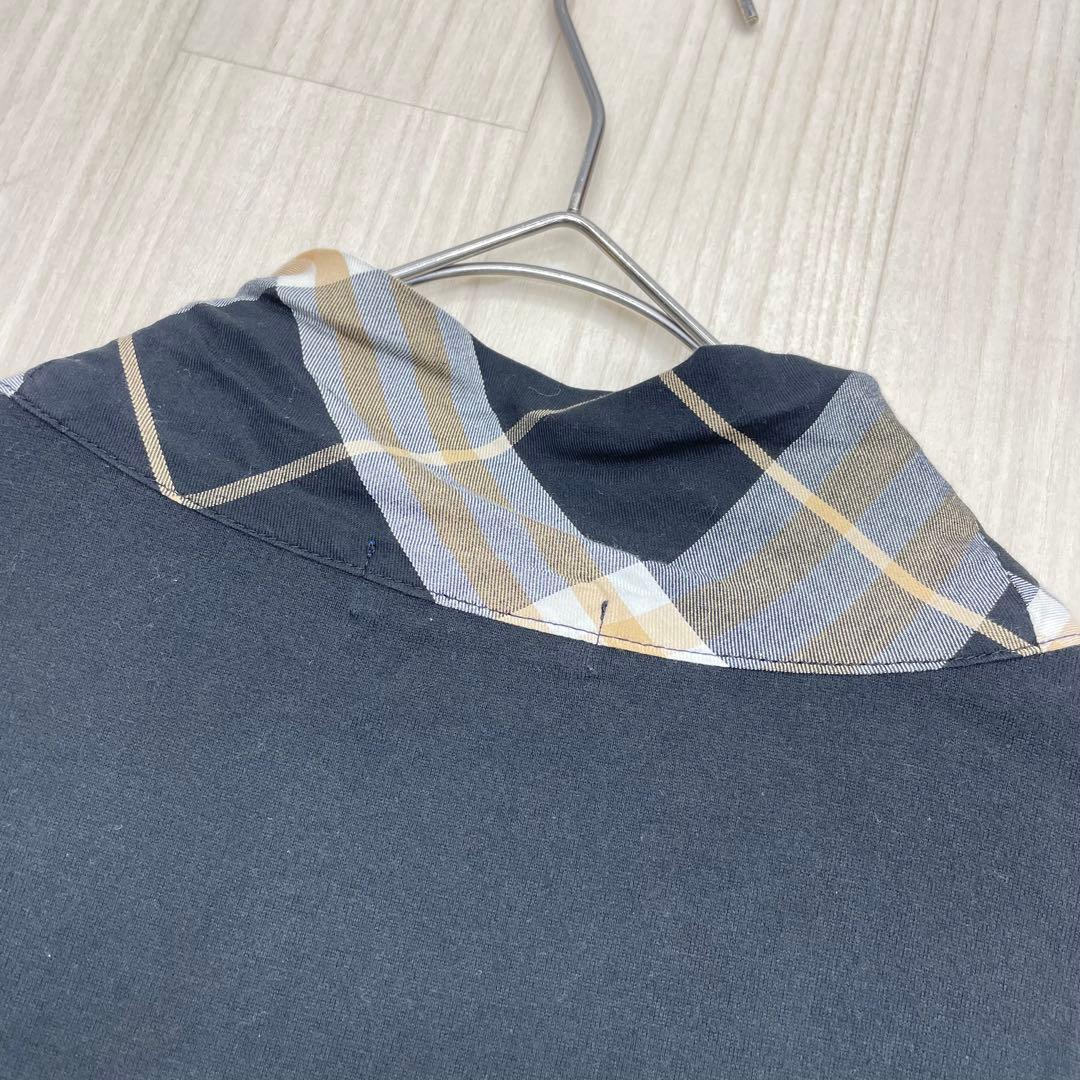 ☆ BURBERRY LONDON チェック ボウタイ パフスリーブ カットソー
