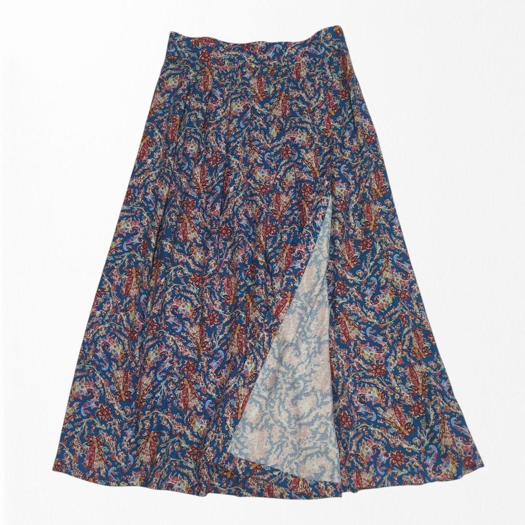 SEZANE/セザンヌ ロングスカート 総柄 タック