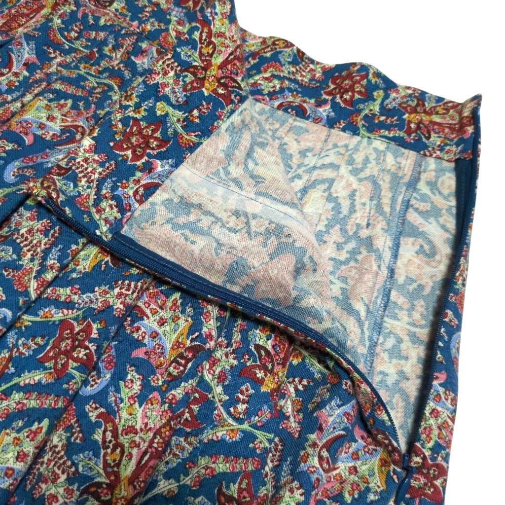 SEZANE/セザンヌ ロングスカート 総柄 タック