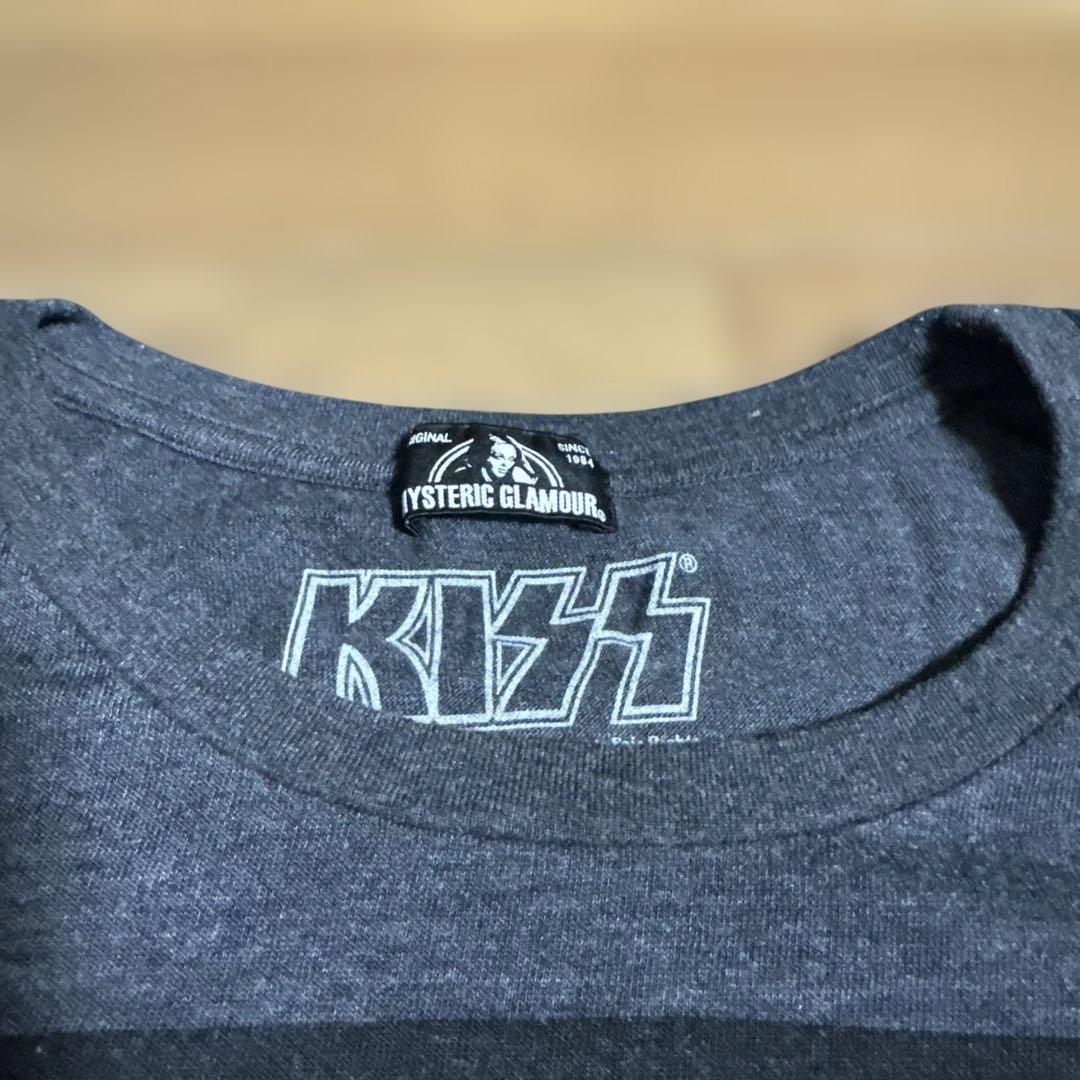 ＊KISS ＊フリル袖Tシャツ ＊グレー＊ヒステリックグラマー＊