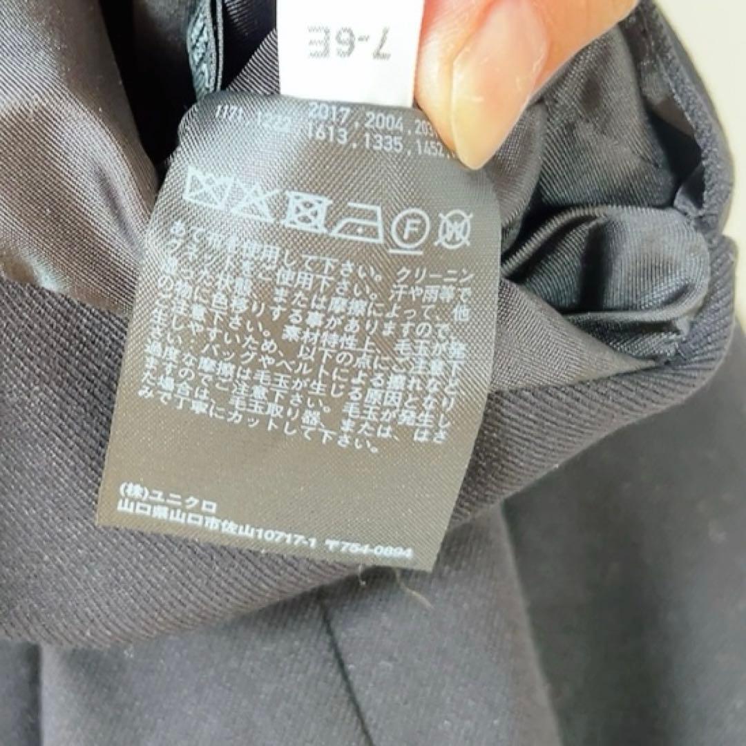美品25年UNIQLO:C テーラードジャケット ダブルブレスト ブラック L