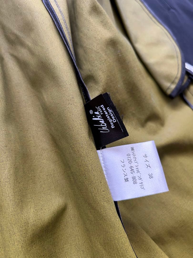 美品✨ URBAHIA フランス製　トレンチコート　丸襟　変形　防水　上質
