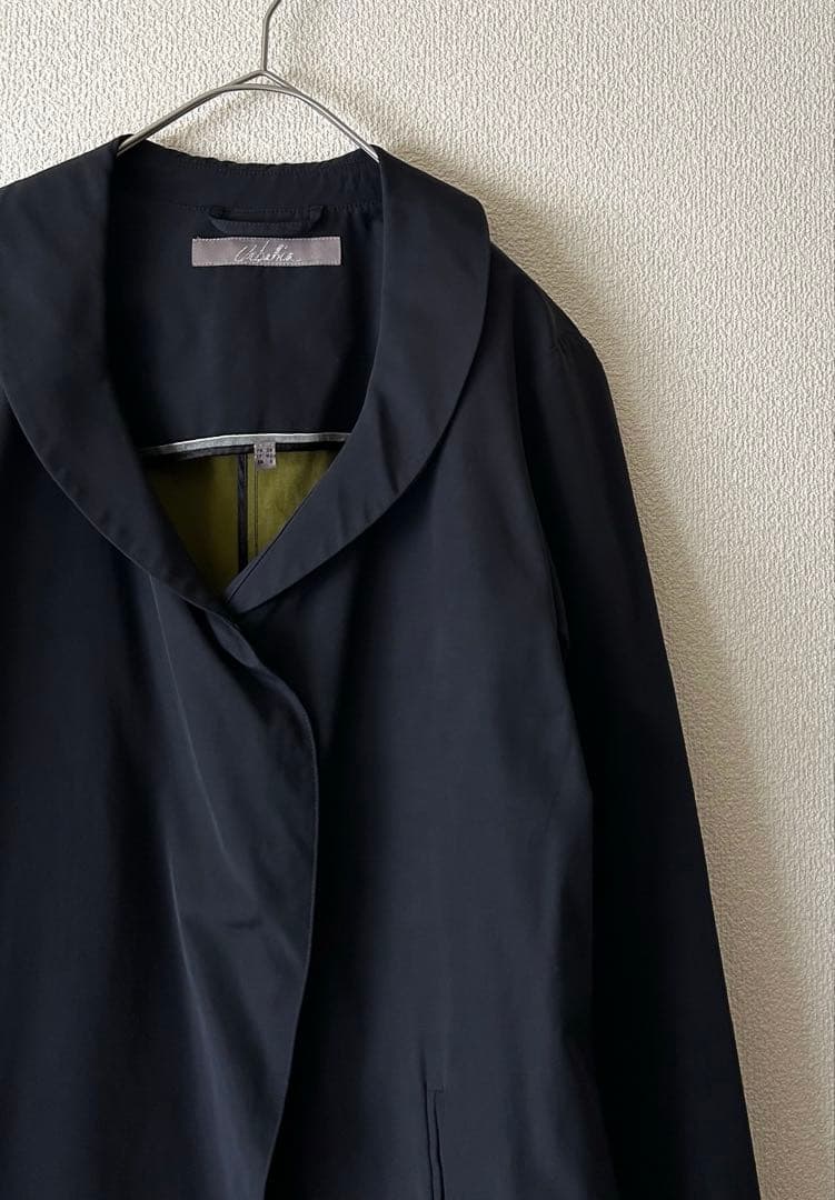 美品✨ URBAHIA フランス製　トレンチコート　丸襟　変形　防水　上質