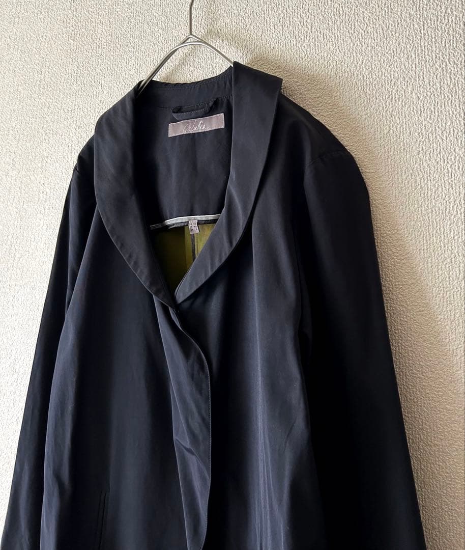 美品✨ URBAHIA フランス製　トレンチコート　丸襟　変形　防水　上質