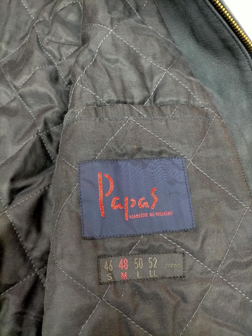PaPas レザージャンパー ブルゾン 羊皮 メンズ Ｍサイズ