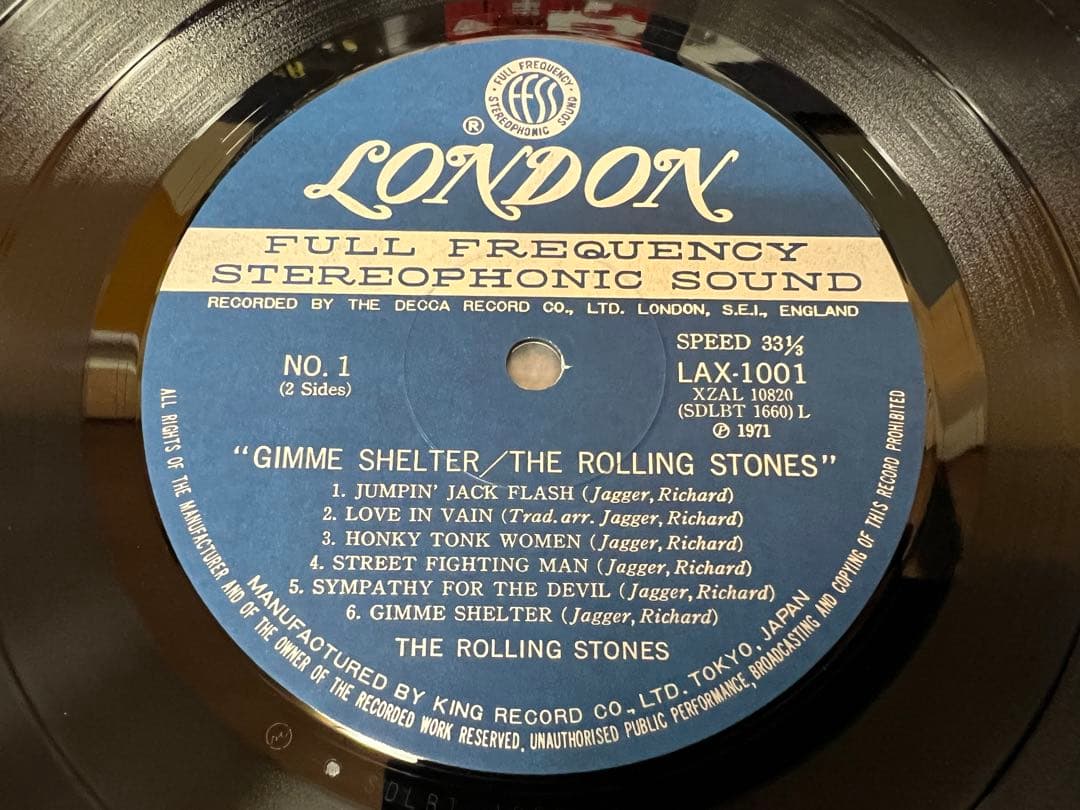 帯付 ローリングストーンズ ギミーシェルター LAX-1001 LP 洋楽