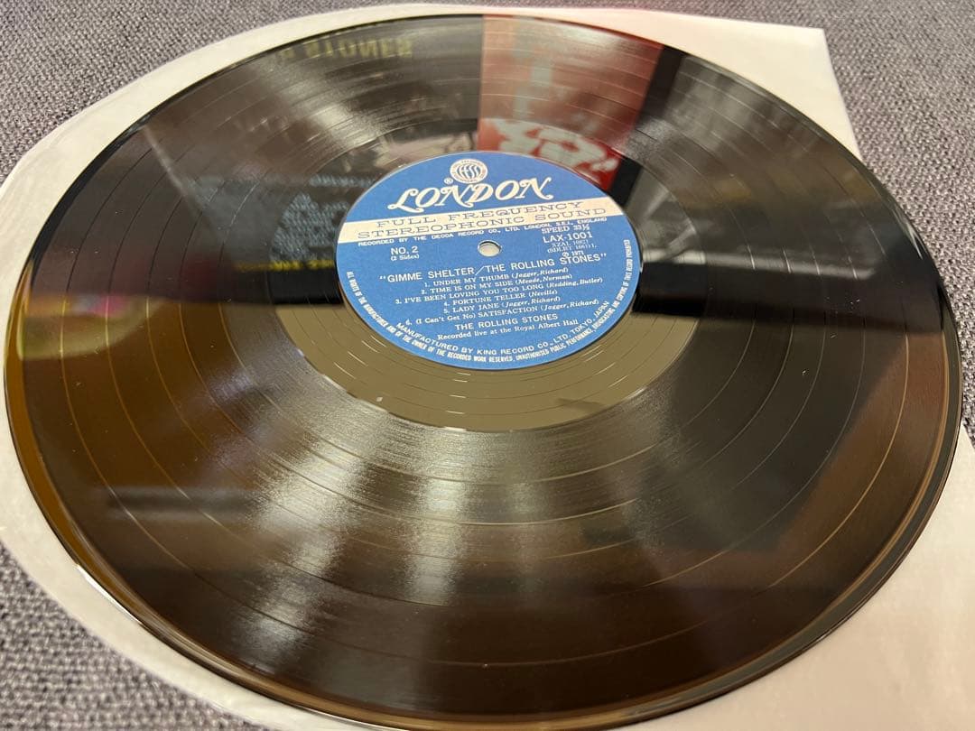 帯付 ローリングストーンズ ギミーシェルター LAX-1001 LP 洋楽
