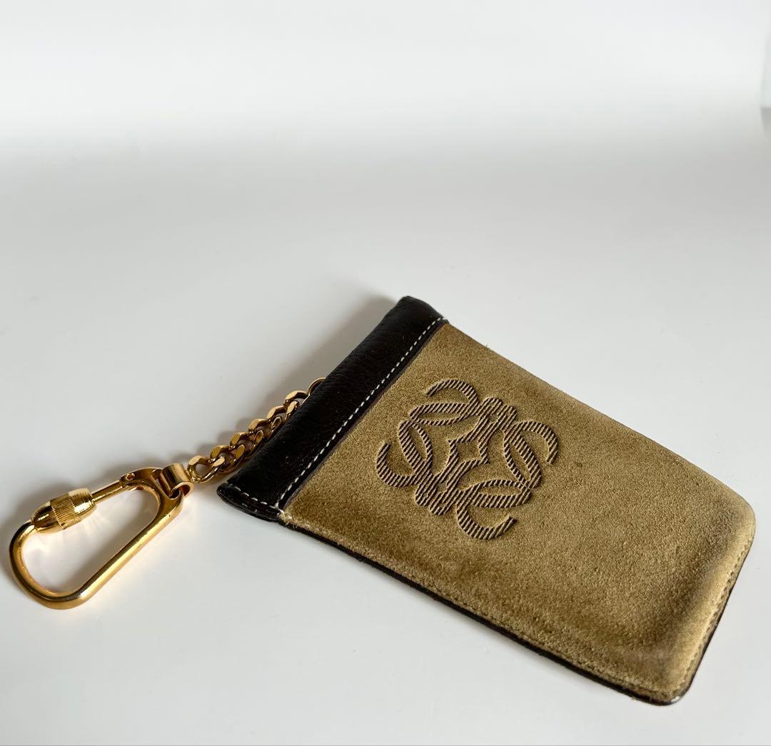 LOEWE ロエベ アナグラム スエード×レザー キーリング キーケース