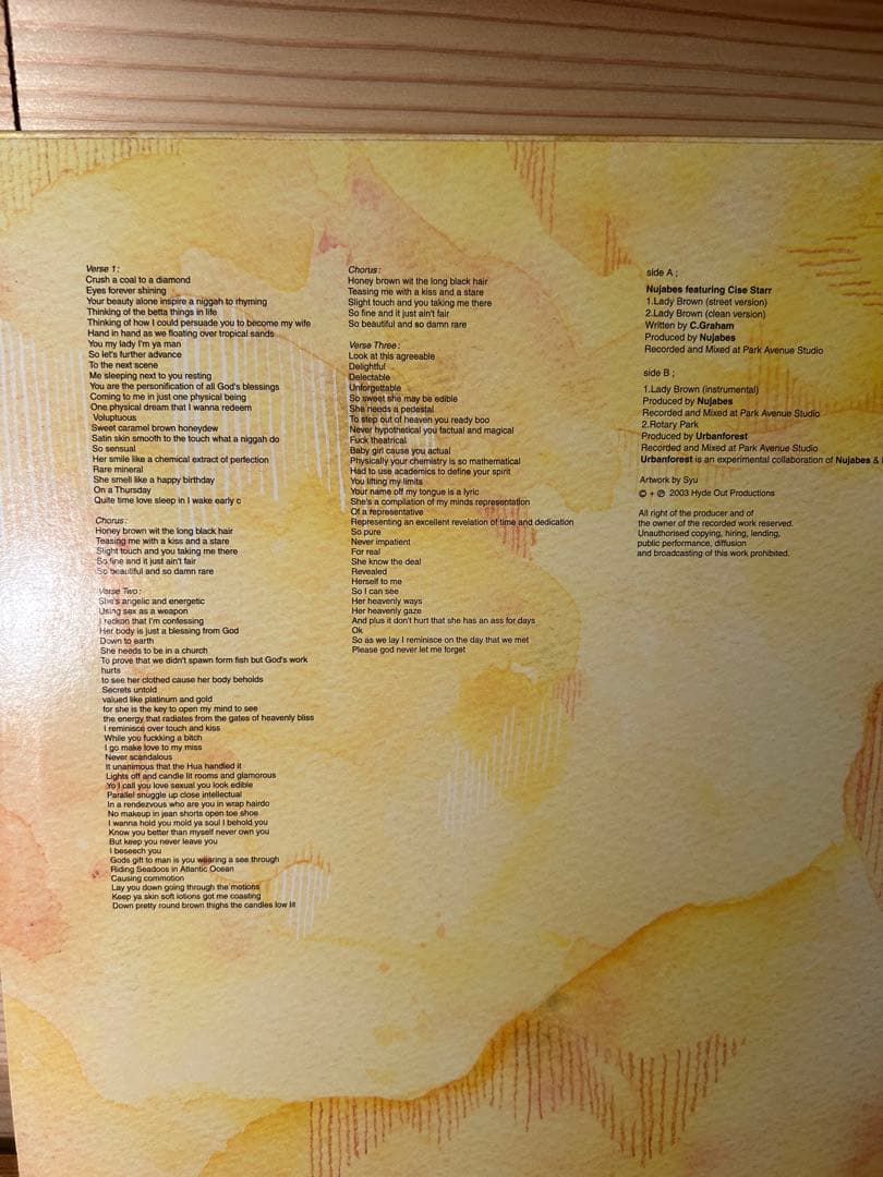 レア　NUJABES / Lady Brown レコード