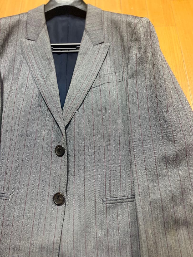 グレー ストライプ スーツジャケット