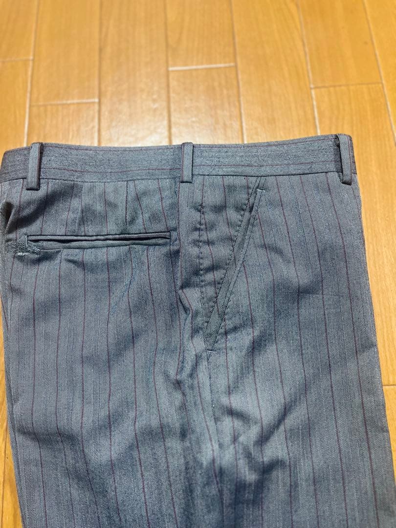 グレー ストライプ スーツジャケット