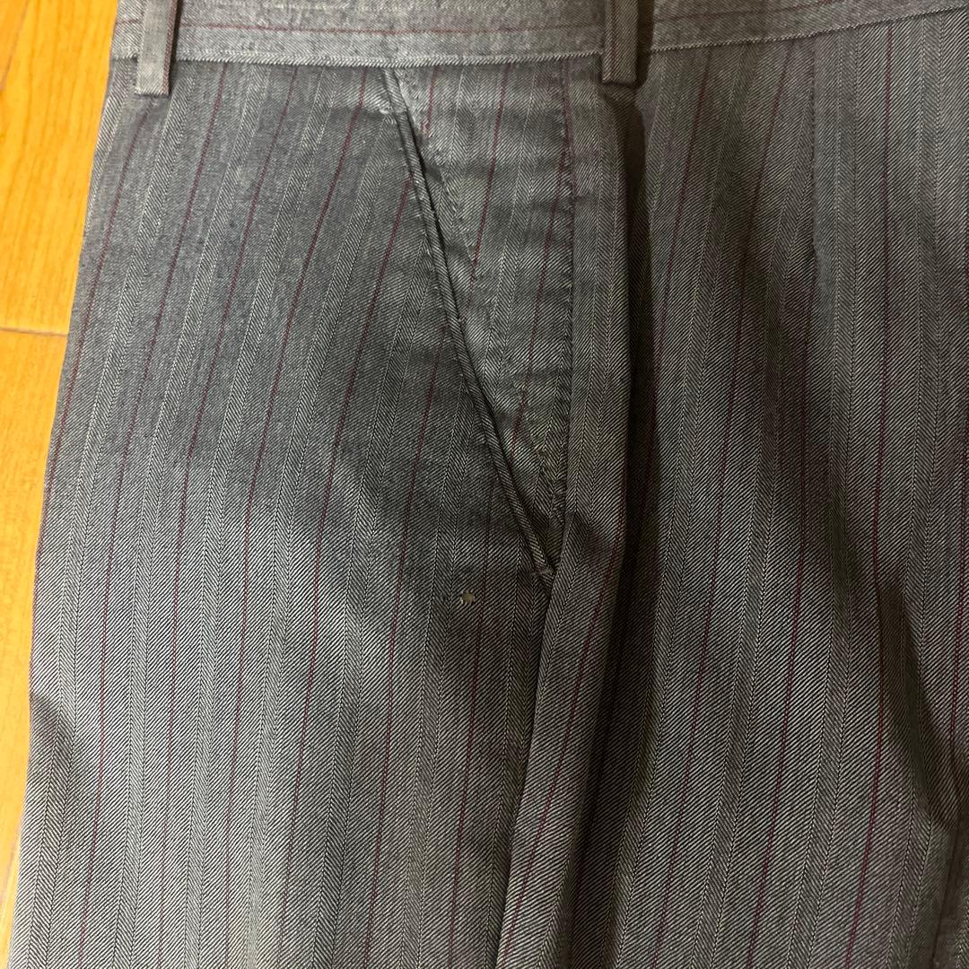 グレー ストライプ スーツジャケット