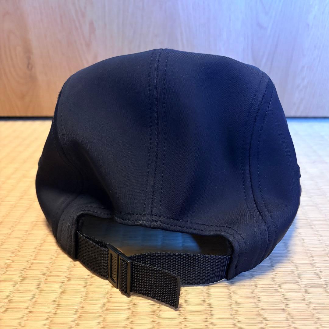 supreme レザー box ロゴ ジェットキャップ 美中古 黒 ボックスロゴ