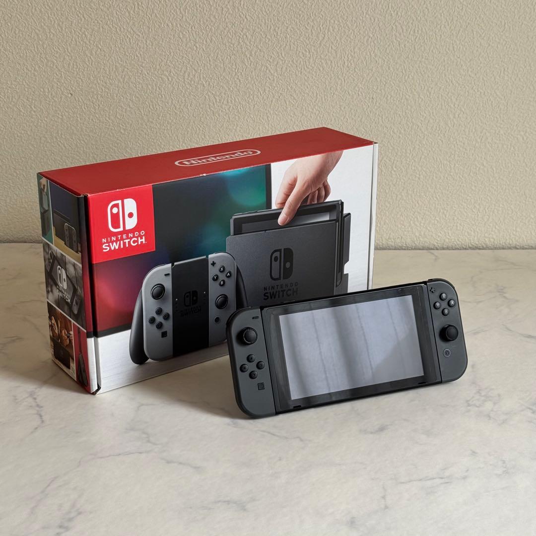 【美品】Nintendo Switch 本体 グレー ジョイコン付き