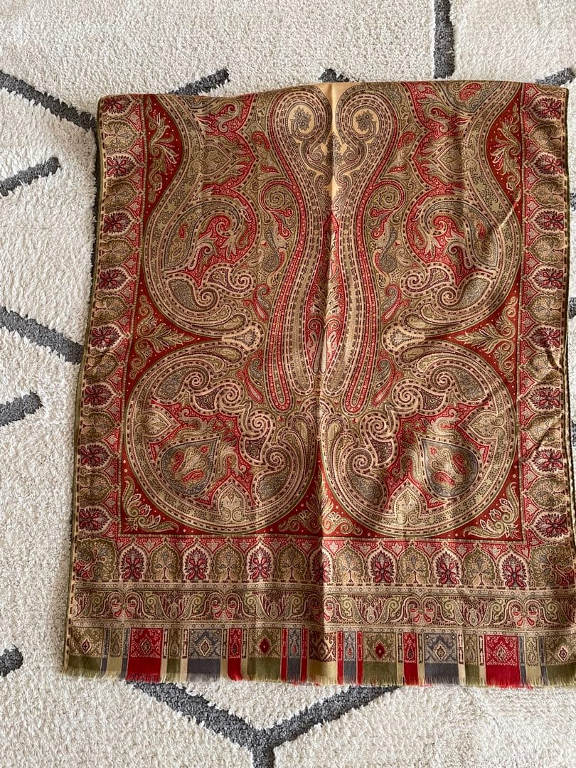 ETRO ストールショール大判ペイズリーウールシルク