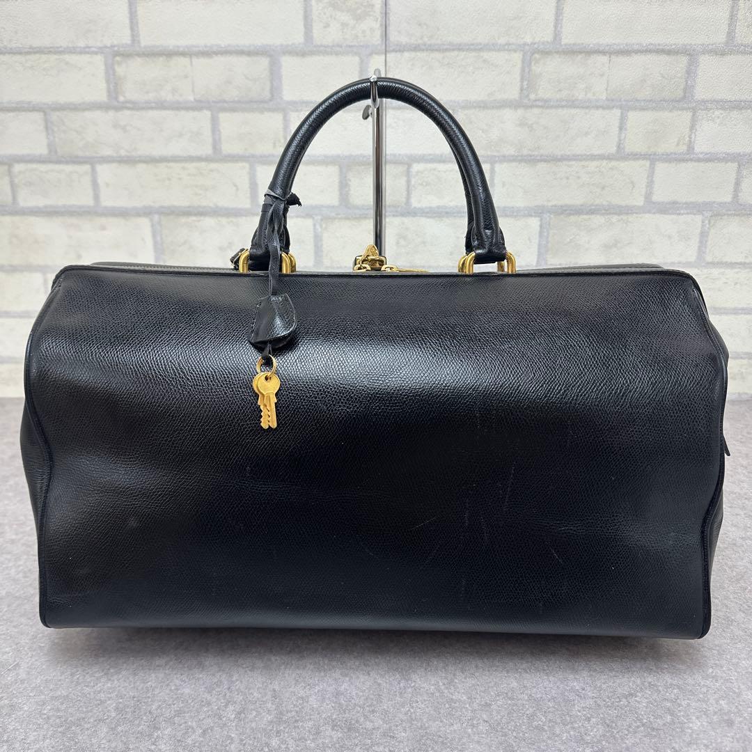 ★希少★ CELINE セリーヌ ボストンバック ブラック レザー 南京錠
