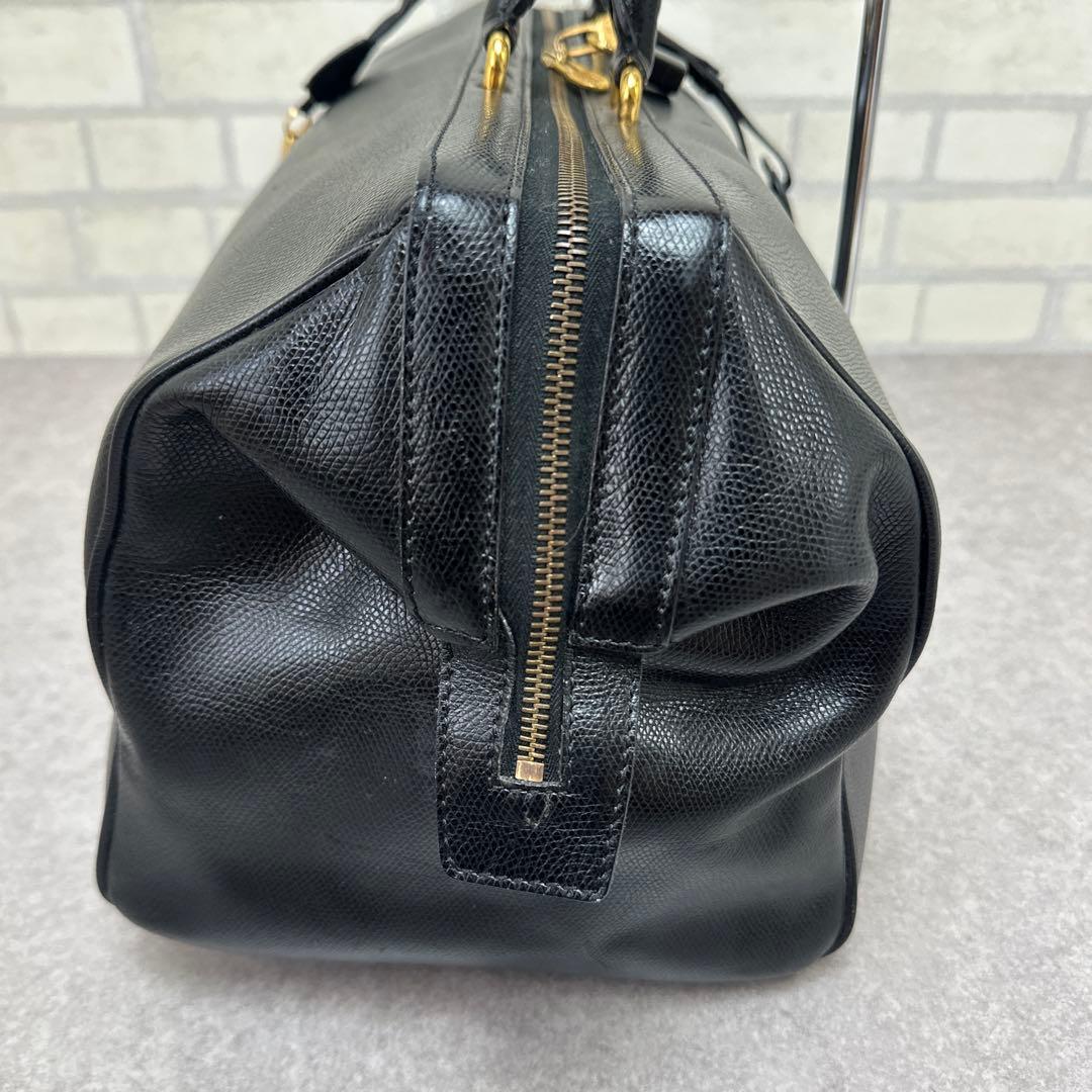 ★希少★ CELINE セリーヌ ボストンバック ブラック レザー 南京錠